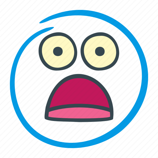 Scare, terrify, panic, face, emoji, emotion, bubble icon - Download on Iconfinder