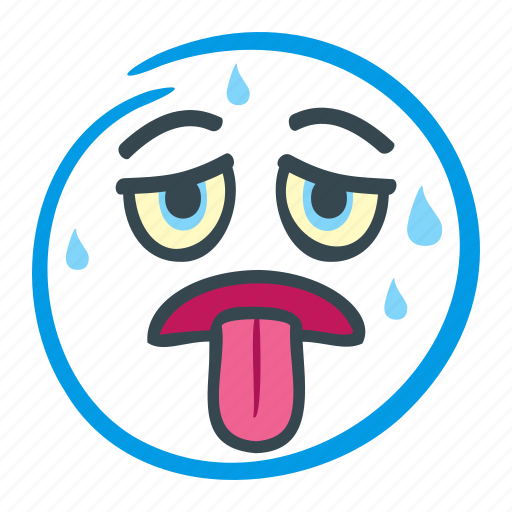 Tired, exhausted, weary, face, emoji, emotion, bubble icon - Download on Iconfinder