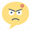 angry, enraged, furious, face, emoji, emotion, bubble