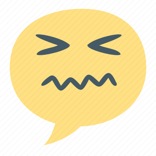 Disgusted, displeased, abhor, face, emoji, emotion, bubble icon - Download on Iconfinder