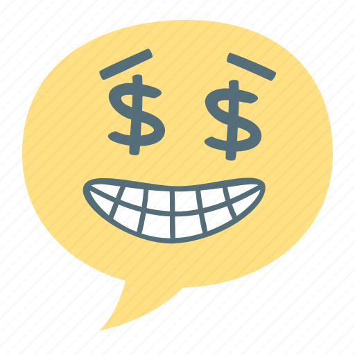 Greedy, hungry, covetous, face, emoji, emotion, bubble icon - Download on Iconfinder