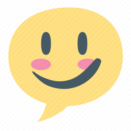 Happy, joyful, delightful, face, emoji, emotion, bubble icon - Download on Iconfinder