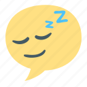 sleep, doze, nap, face, emoji, emotion, bubble