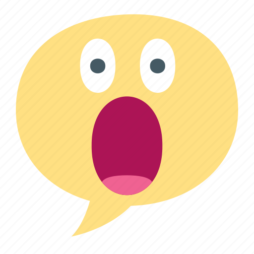 Surprised, shocked, wow, face, emoji, emotion, bubble icon - Download on Iconfinder