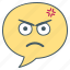 angry, enraged, furious, face, emoji, emotion, bubble 