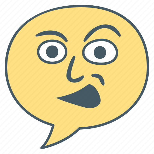 Complain, grumble, murmur, face, emoji, emotion, bubble icon - Download on Iconfinder