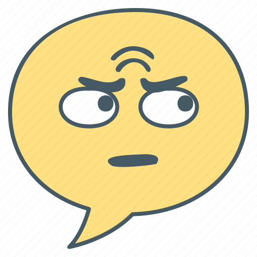Skeptical, sceptical, doubt, face, emoji, emotion, bubble icon - Download on Iconfinder