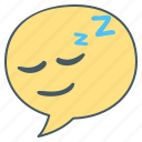 sleep, doze, nap, face, emoji, emotion, bubble
