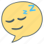 sleep, doze, nap, face, emoji, emotion, bubble 
