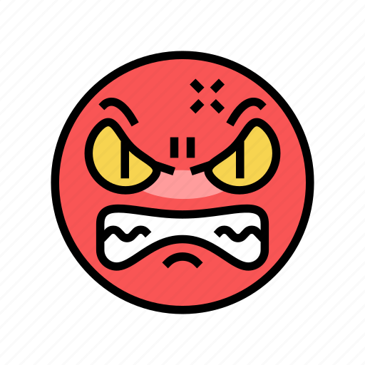 Angry, emoji, emotional, funny, smile, face icon - Download on Iconfinder