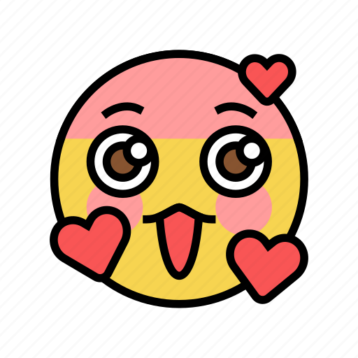 Heart, emoji, emotional, funny, smile, face icon - Download on Iconfinder