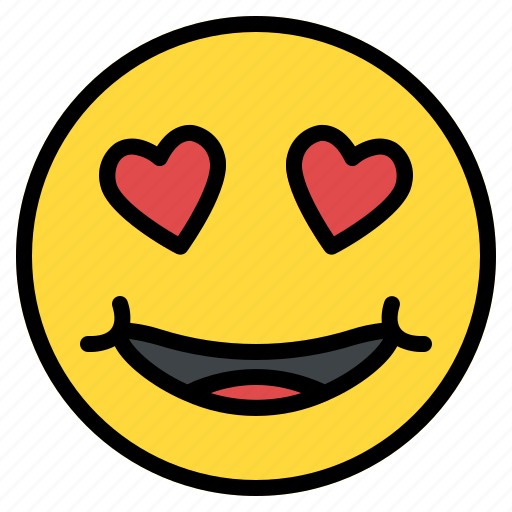 Emoji, emoticon, eyes, face, hearth, love, smiley icon - Download on Iconfinder