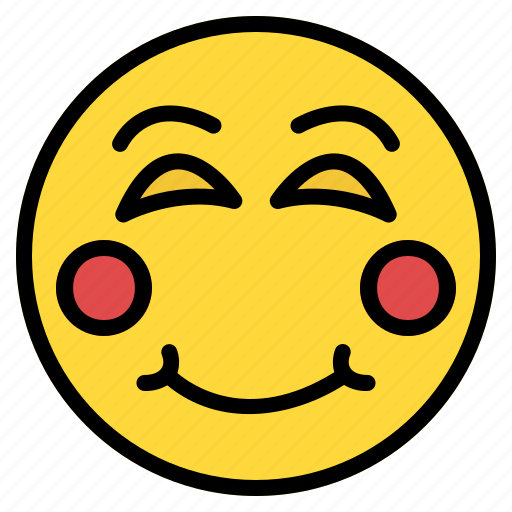 Blush, emoji, emoticon, face, feeling, shy, smiley icon - Download on Iconfinder