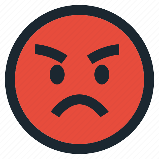 Angry, emoticon, emotion, expression, face, feeling, rage icon - Download on Iconfinder
