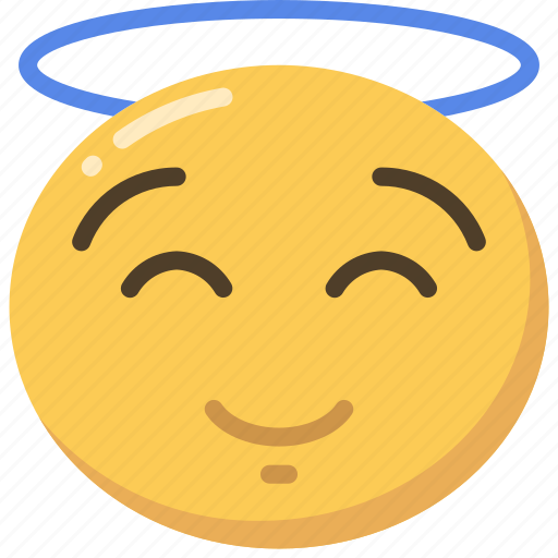 Angel, emoji, emoticon, happiness, happy, smile, smiling icon - Download on Iconfinder