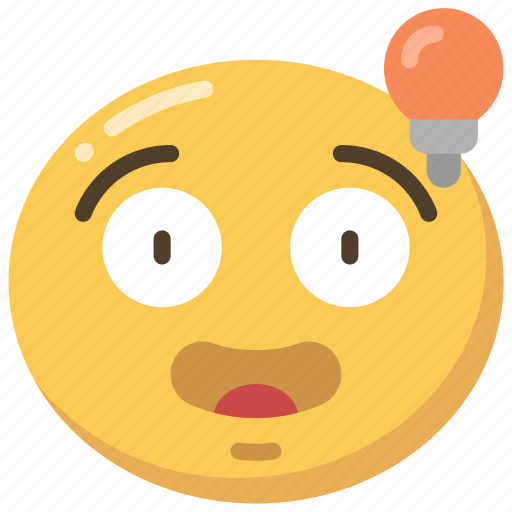 Emoji, emoticon, face, idea, ideas, lightbulb icon - Download on Iconfinder