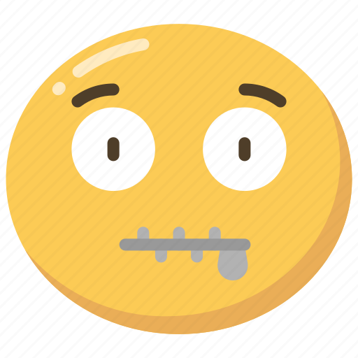Emoji, emoticon, mouth, shut, zip, zipped icon - Download on Iconfinder