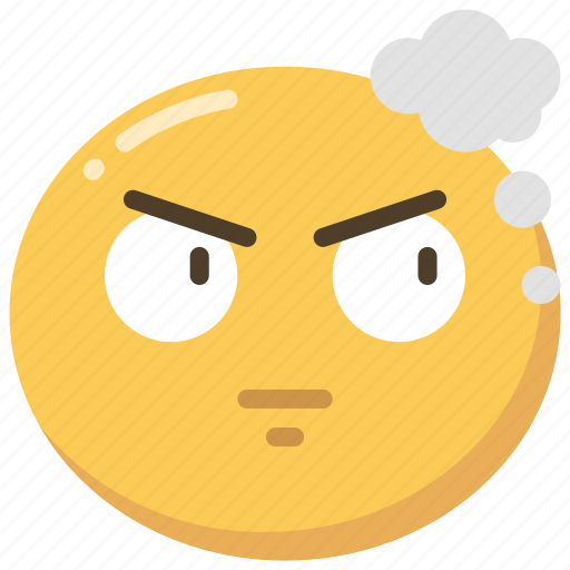 Anger, angry, emoji, emoticon, think, thoughts icon - Download on Iconfinder
