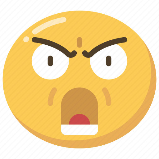 Anger, angry, emoji, emoticon, shout, shouting icon - Download on Iconfinder