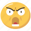 anger, angry, emoji, emoticon, shout, shouting 