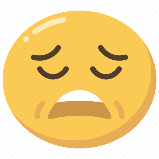 Emoji, emoticon, exhausted, out, sleep, tired, worn icon - Download on Iconfinder