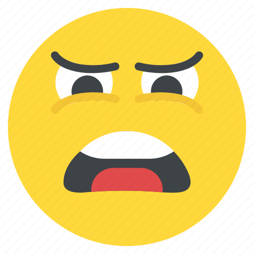 Angry, emoji, emoticon, face, frustrated, smiley, stress icon - Download on Iconfinder