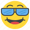 cool, emoji, emoticon, face, smile, smiley, sunglasses