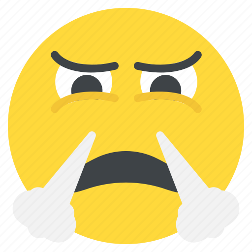 Angry, emoji, emoticon, face, frustrated, smiley, stress icon - Download on Iconfinder