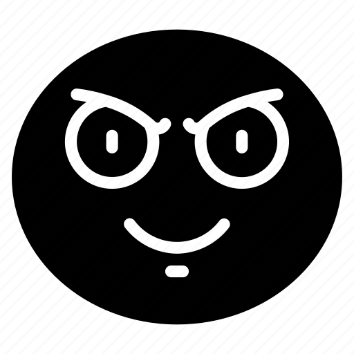 Emoji, emoticon, evil, eyebrows, grin, scowl icon - Download on Iconfinder