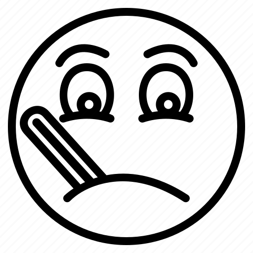 Emoji, emoticon, face, sick, sickness, smiley, thermometer icon - Download on Iconfinder