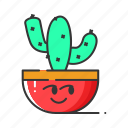 emoji, expression, flowers, natural, nature, plant, pot