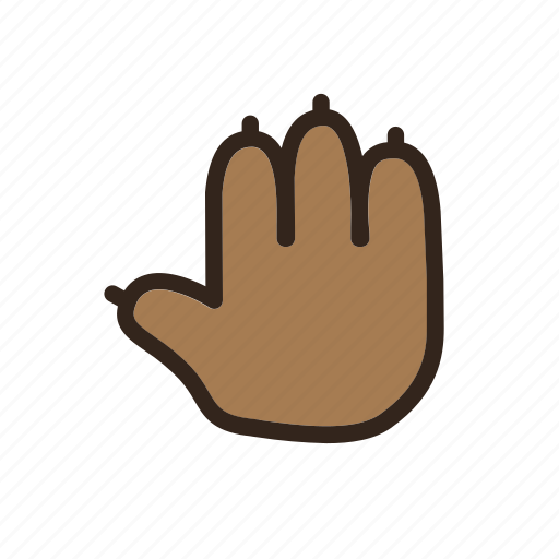 Bear, color, emoji, foot, gomti, hand, right icon - Download on Iconfinder