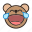 bear, color, emoji, gomti, laughing, laughing with tear, tear 