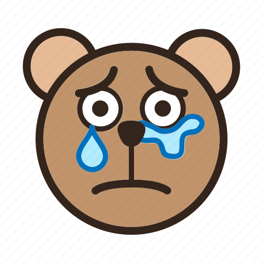 Bear, cry, emoji, gomti, sad, sadandcry, tear icon - Download on Iconfinder