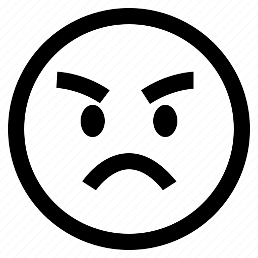 Angry, emoticon, emotion, expression, face, feeling, rage icon - Download on Iconfinder