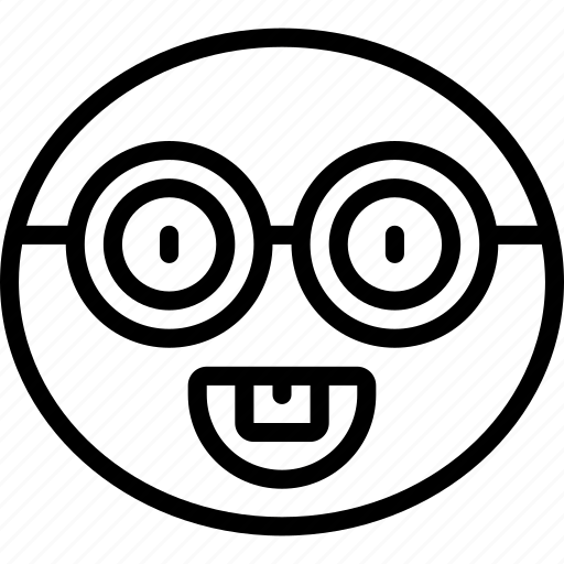 Emoji, emoticon, glasses, happy, nerd, smile icon - Download on Iconfinder