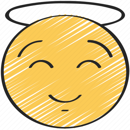 Angel, emoji, emoticon, happiness, happy, smile, smiling icon - Download on Iconfinder