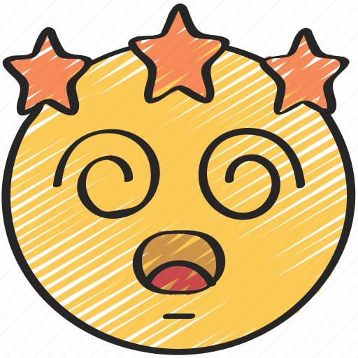 Dizzy, emoji, emoticon, spiral, star, stars icon - Download on Iconfinder
