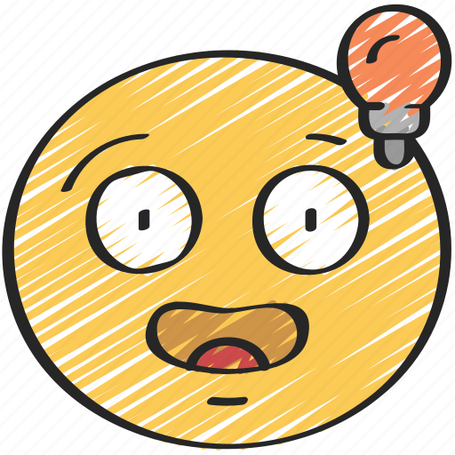 Emoji, emoticon, face, idea, ideas, lightbulb icon - Download on Iconfinder
