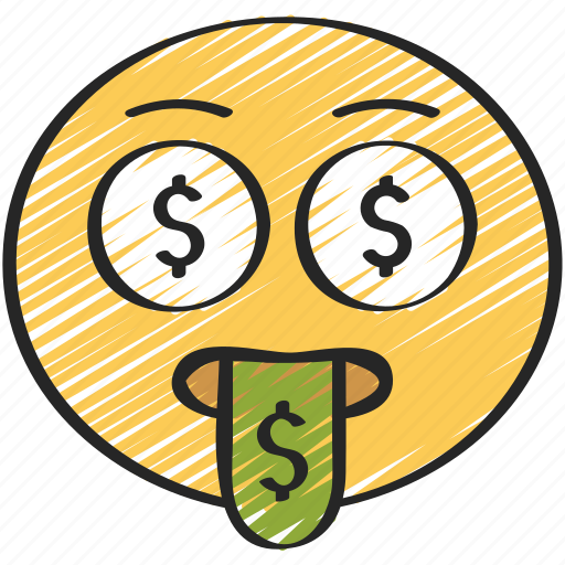 Dollar, emoji, emoticon, eyes, money, tongue icon - Download on Iconfinder
