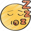 emoji, emoticon, expression, sleep, sleeping, snore