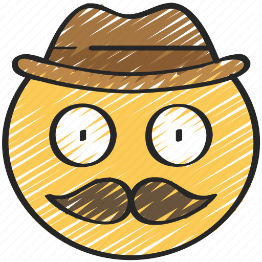 Cowboy, emoji, emoticon, face, hat, moustache icon - Download on Iconfinder
