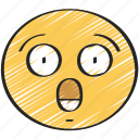 emoji, emoticon, expression, really, shock, shocked