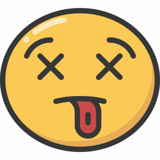 Dead Deceased Emoji Emoticon Tongue Icon