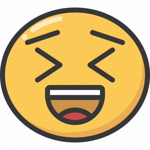 Emoji, emoticon, laugh, laughing, smile, squint icon - Download on Iconfinder