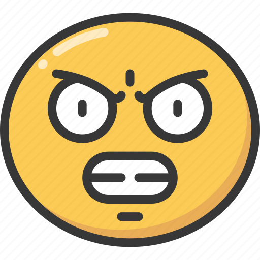 Anger, angry, annoyed, emoticon, face, frown icon - Download on Iconfinder