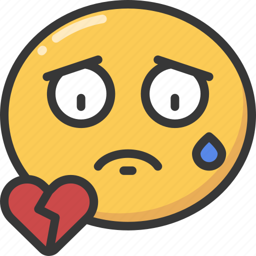 Broke, broken, emoji, emoticon, heart, hearted icon - Download on Iconfinder