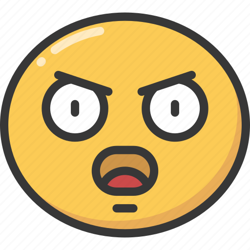 Annoyed, emoji, emoticon, shock, surprise, surprised icon - Download on Iconfinder