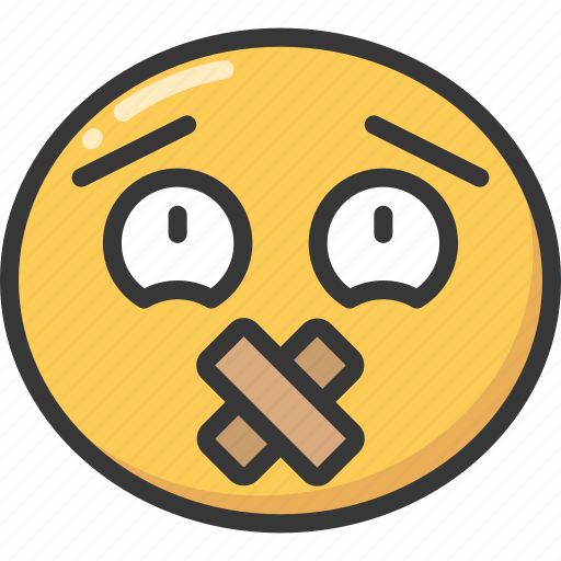 Bandaid, emoji, emoticon, mouth, sealed, silent icon - Download on Iconfinder