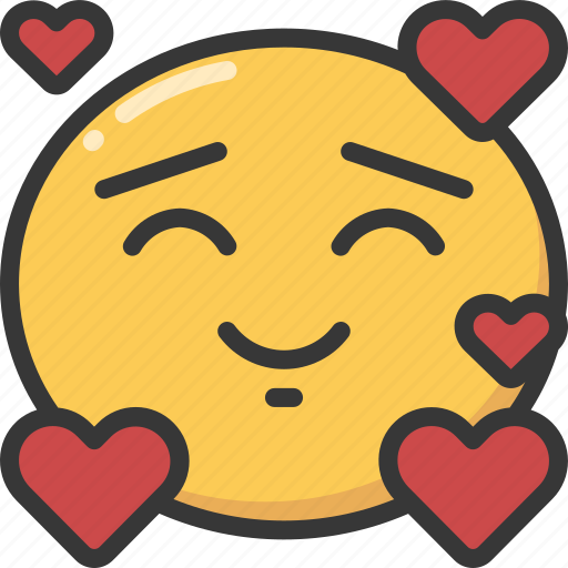Emoji, emoticon, happy, hearts, in, love, loved icon - Download on Iconfinder